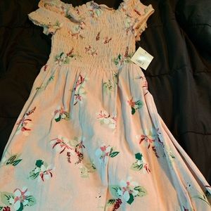 Pink floral sundress